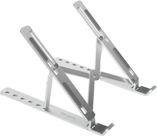 Alt view image 5 of 11 - Targus Portable Ergonomic Laptop/Tablet Stand - Up to 15.6" Screen Support - Portable - Aluminum - Silver - AWE810GL