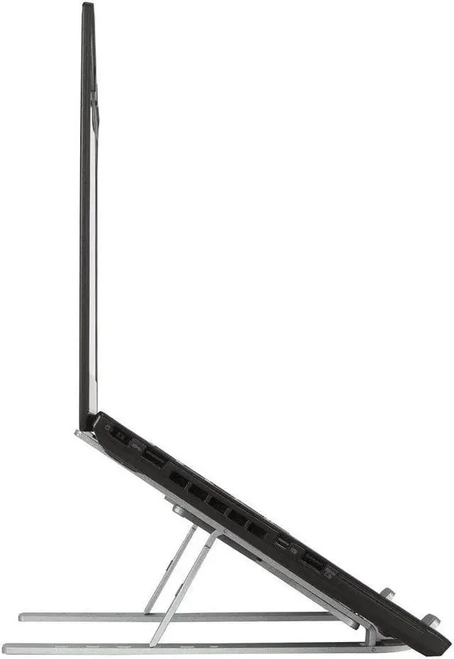 Alt view image 8 of 11 - Targus Portable Ergonomic Laptop/Tablet Stand - Up to 15.6" Screen Support - Portable - Aluminum - Silver - AWE810GL