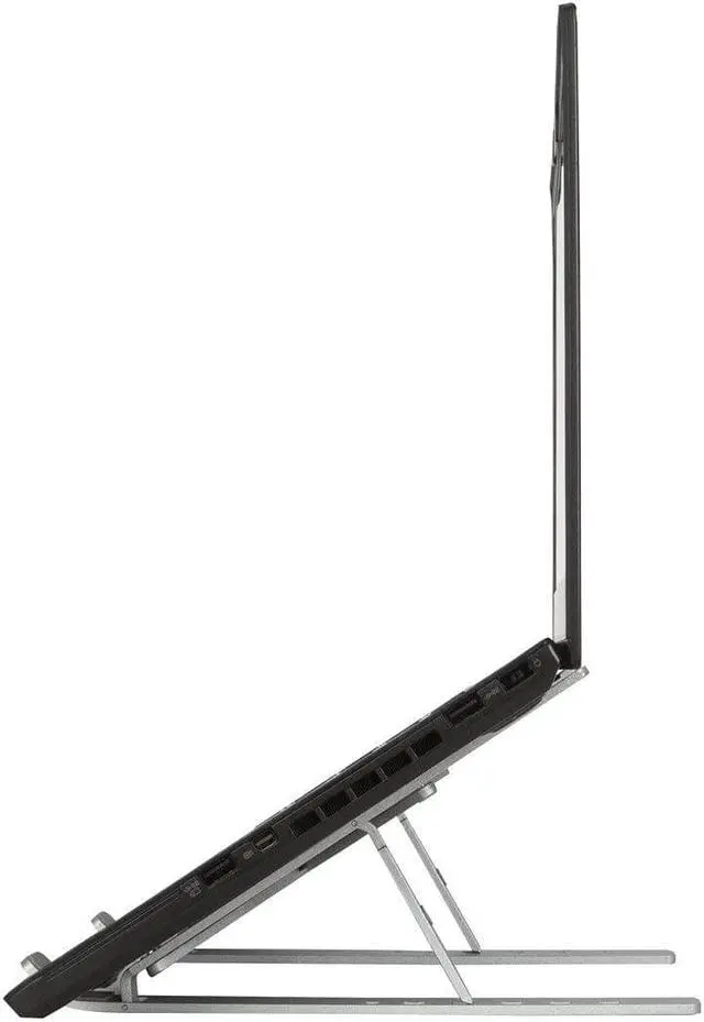 Alt view image 9 of 11 - Targus Portable Ergonomic Laptop/Tablet Stand - Up to 15.6" Screen Support - Portable - Aluminum - Silver - AWE810GL