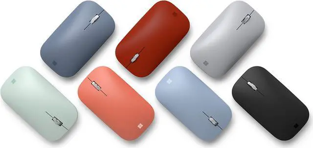 Alt view image 12 of 12 - Microsoft Mobile Mouse - Peach. Comfortable Right/Left Hand Use with Metal Scroll Wheel, Wireless, Bluetooth for PC/Laptop/Desktop, works with Mac/Windows 8/10/11 Computers