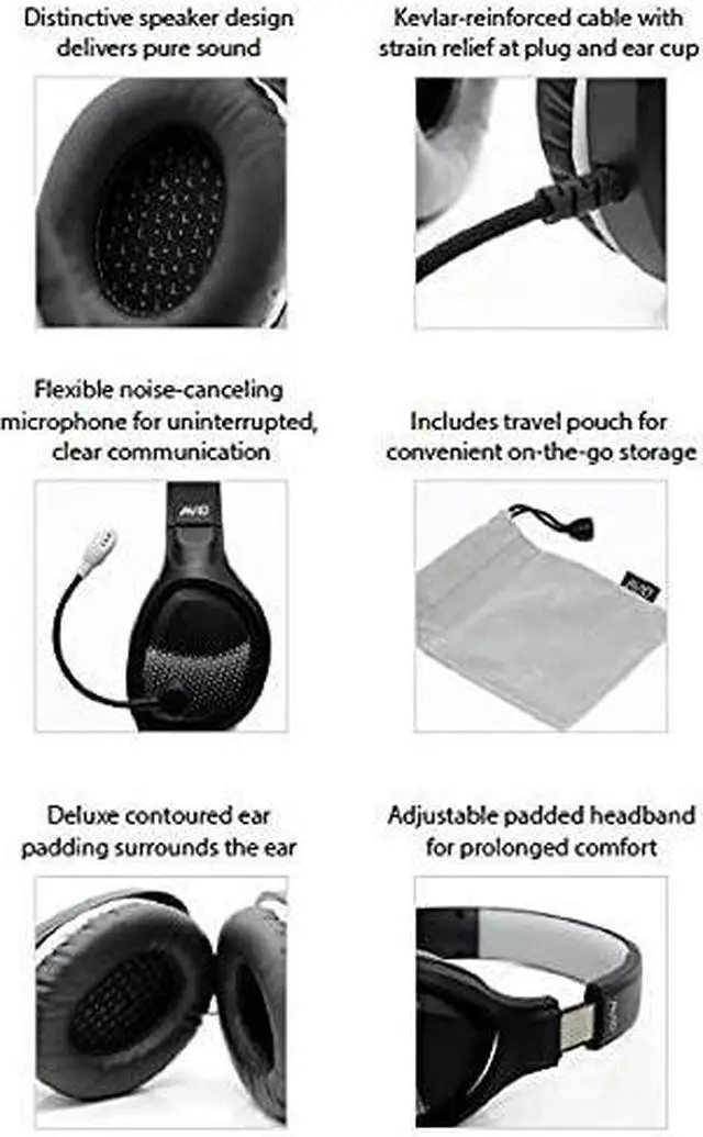 Alt view image 10 of 11 - Avid 2AE7-5K 3.5mm Connector Circumaural Headset