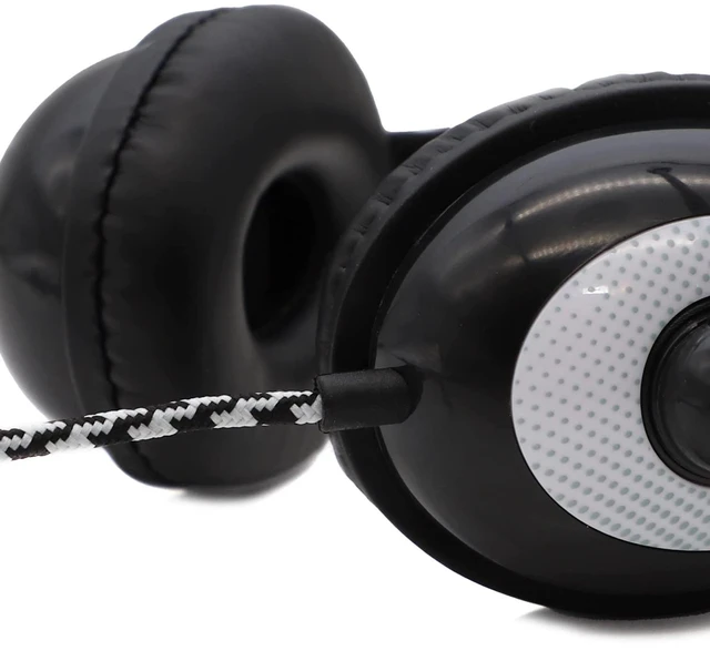 Alt view image 3 of 7 - AE-36 White On-Ear Stereo Headphones with Boom Microphone (10-Pack)