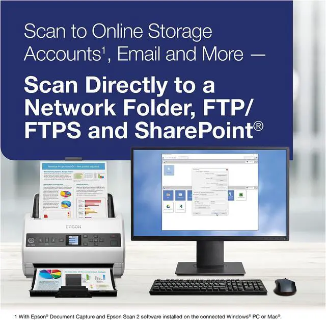 Alt view image 8 of 8 - Epson DS-730N 600dpi 40ppm Duplex Document Scanner B11B259201