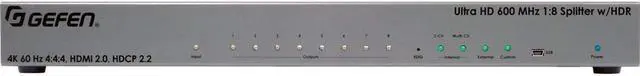 Alt view image 13 of 14 - Gefen Ultra Hd 600 Mhz 1:8 Splitter For Hdmi W/ Hdr