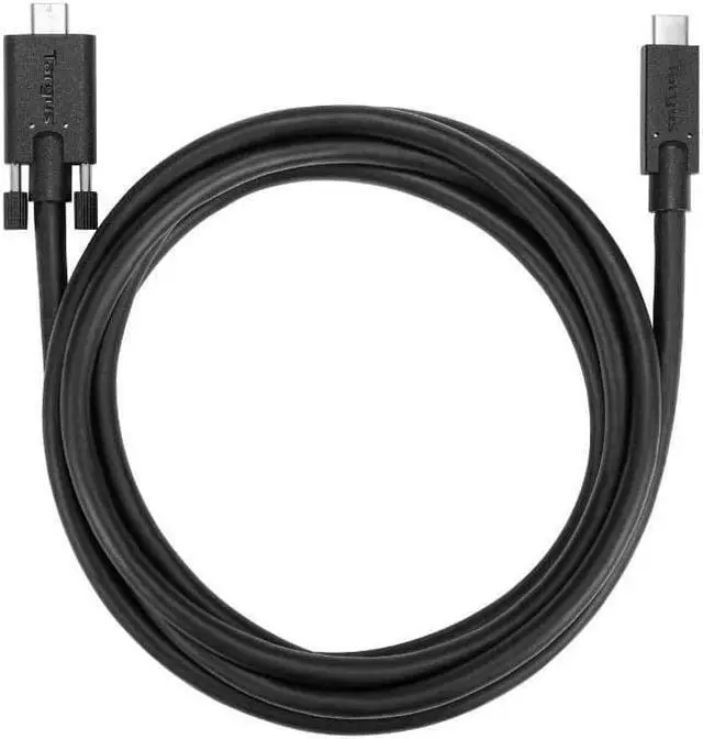 Alt view image 7 of 7 - Targus 1.8 Meter USB-C Male to USB-C Male Screw-In Cable 10Gb - 5.91 ft USB-C Data Transfer Cable for Docking Station, PC, MAC, Peripheral Device, Notebook - Black