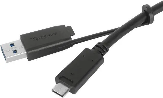 Alt view image 17 of 18 - Targus 1M USB-C Male with Screw to USB-C Male Cable with USB-A Tether ACC1133GLX