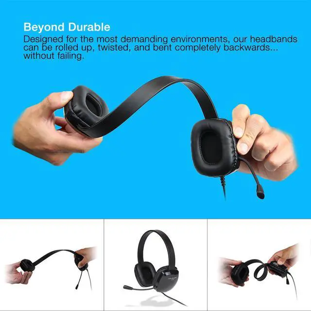 Alt view image 10 of 15 - Cyber Acoustics AC-6008 3.5mm Connector Circumaural Stereo Headset w/ Single Plug