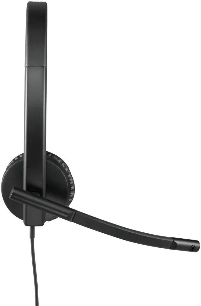 Alt view image 3 of 4 - H570e Wired Headset, Stereo Headphones with Noise-Cancelling Microphone, USB, In-Line Controls with Mute Button, Indicator LED, PC/Mac/Laptop - Black