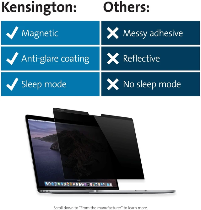 Alt view image 7 of 7 - MagPro Elite Magnetic Privacy Screen for MacBook Pro 13" (K58360WW)