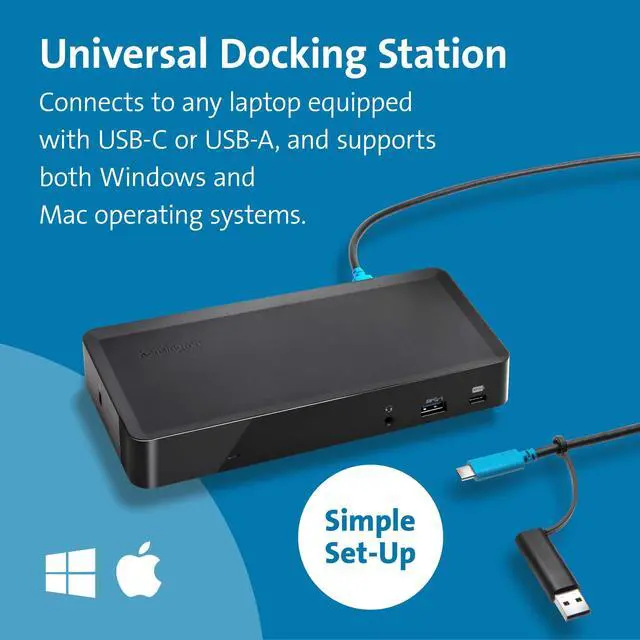 Alt view image 5 of 7 - Kensington SD4700P Displaylink Docking Station Dual Display for Any MacBook M1/M2/M3/M4 or Windows; 60W Power Delivery; TAA Compliant (K38240NA)