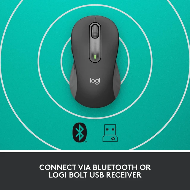 Alt view image 3 of 7 - Signature M650 for Business Wireless Mouse Small - Graphite | For Business, Logi Bolt, Bluetooth, SmartWheel