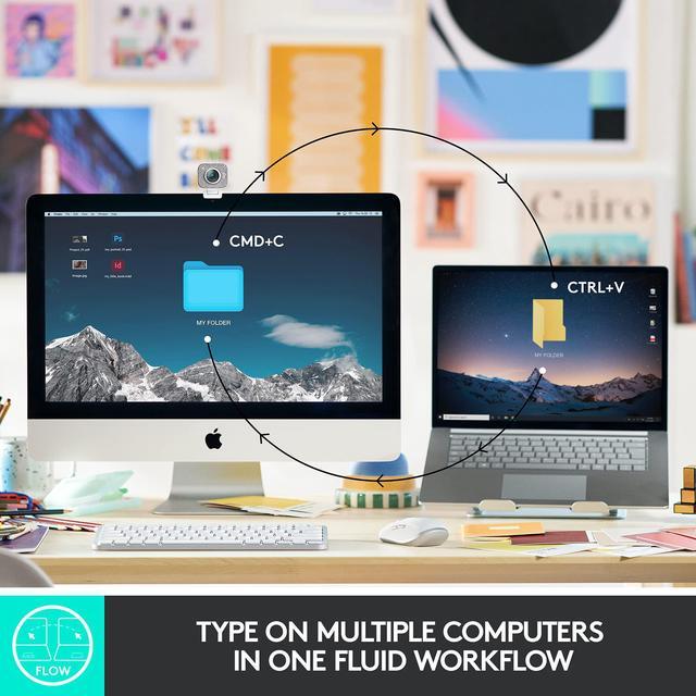 Alt view image 6 of 12 - Logitech MX Keys Mini Minimalist Wireless Illuminated Keyboard, Compact, Bluetooth, USB-C, for Apple macOS, iOS, Windows, Linux, Android - Pale Gray - With Free Adobe Creative Cloud Subscription