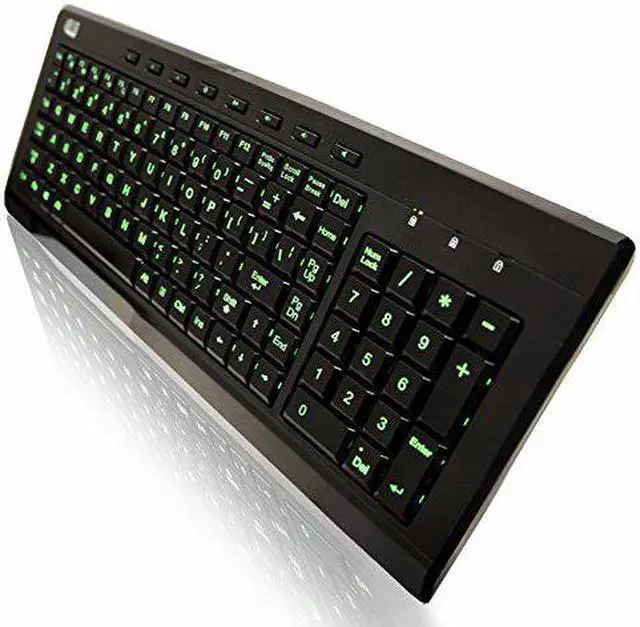 Alt view image 4 of 7 - Adesso AKB-120EB - SlimTouch 120 3-Color Illuminated Compact Multimedia Keyboard
