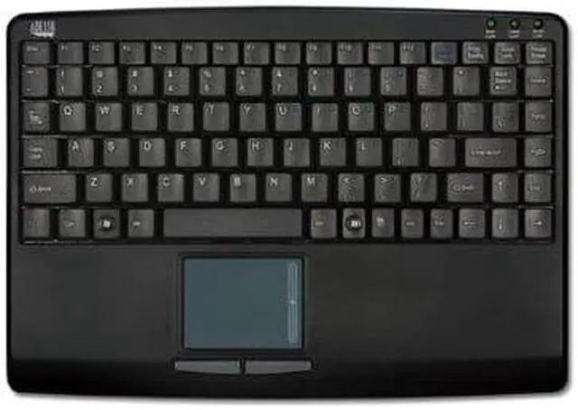 Alt view image 3 of 10 - Adesso AKB-410UB - SlimTouch Mini USB Keyboard with Built-in Touchpad