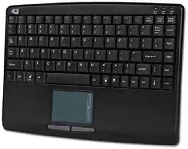 Alt view image 4 of 10 - Adesso AKB-410UB - SlimTouch Mini USB Keyboard with Built-in Touchpad