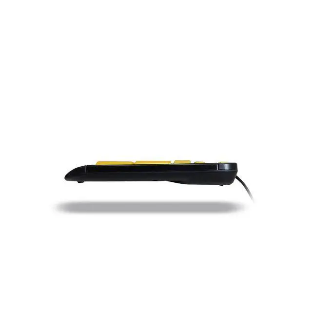 Alt view image 7 of 7 - AKB-132UY Luminous 4 X Large Print USB Keyboard, Black Yellow | Multimedia Desktop