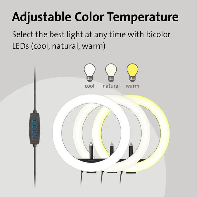 Alt view image 7 of 11 - Kensington K87653WW Ring Light w Webcam Mount