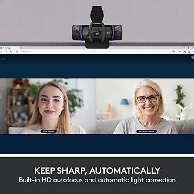 Alt view image 7 of 20 - Logitech C920e HD 1080p Business Webcam 3.0 Megapixels Black (960-001401)