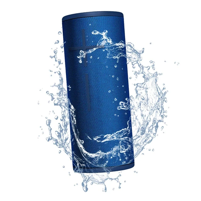 Alt view image 2 of 7 - Boom 3 Wireless Bluetooth Speaker, Bold Sound + Deep Bass, Bluetooth, Magic Button, Waterproof, 15 Hours Battery, Range of 150 ft, Lagoon Blue