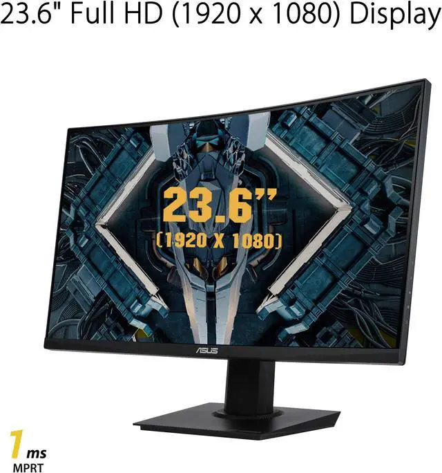 Alt view image 9 of 12 - ASUS TUF GAMING VG24VQE 23.6IN 1080P FULL HDASUS TUF Gaming VG24VQE 23.6 Curved Monitor, 1080P Full HD, 165Hz (Supports 144Hz), 1ms, Extreme Low Motion Blur, FreeSync Premium, Shadow Boost, Eye Care