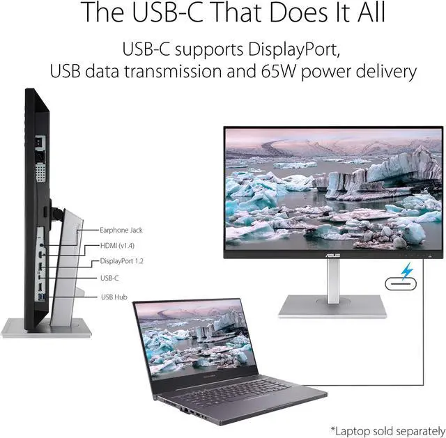 Alt view image 16 of 20 - ASUS ProArt Display PA247CV Professional Monitor  23.8",IPS, Full HD (1920 x 1080), 100% sRGB, 100% Rec,USB-C, DisplayPort Daisy