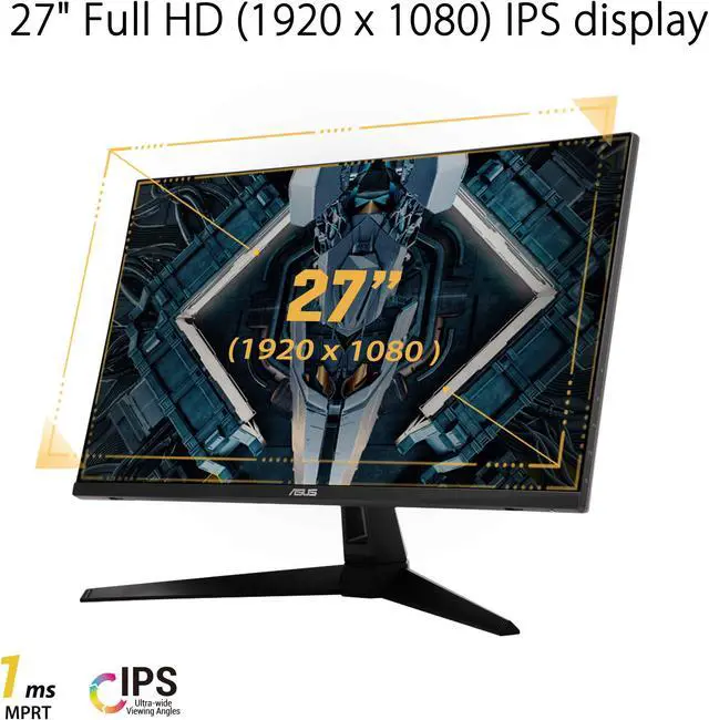 Alt view image 7 of 12 - ASUS TUF VG279Q1A 27" Full HD LED Gaming LCD Monitor - 16:9 - Black