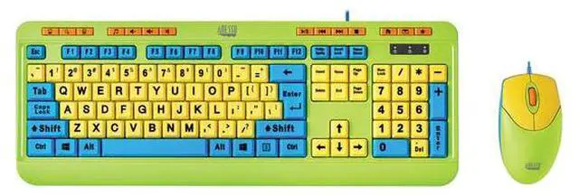 Alt view image 6 of 14 - ADESSO Antimicrobial Wired Kids Keyboard and Mouse Combo AKB-132DB USB 1.10 lbs. Antimicrobial Wired Kids Keyboard and Mouse Combo