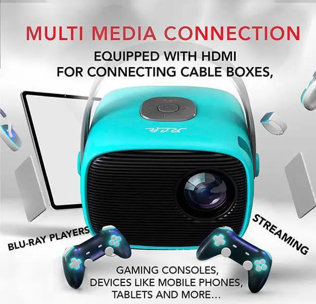 Alt view image 13 of 14 - RCA RPJ264BLK Retro 480P Black Portable Home Theater Projector