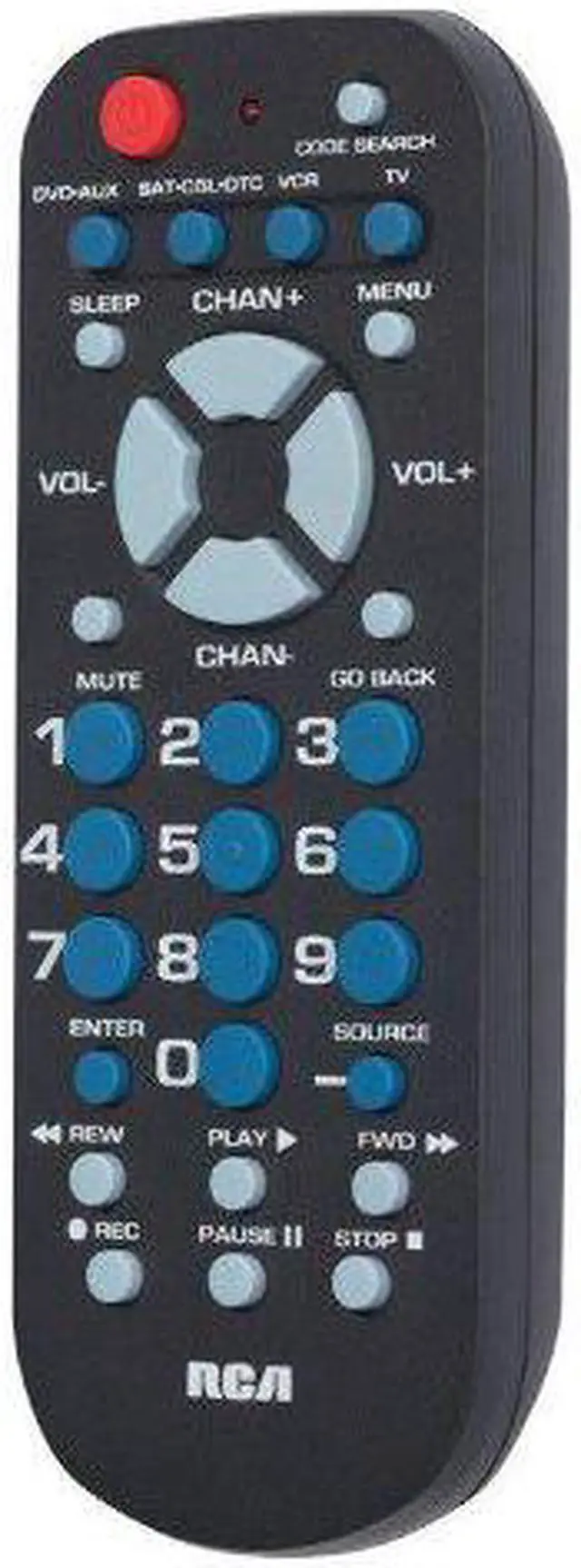 Alt view image 11 of 13 - RCA RCU504BR Universal Black Universal Remote 4 Function