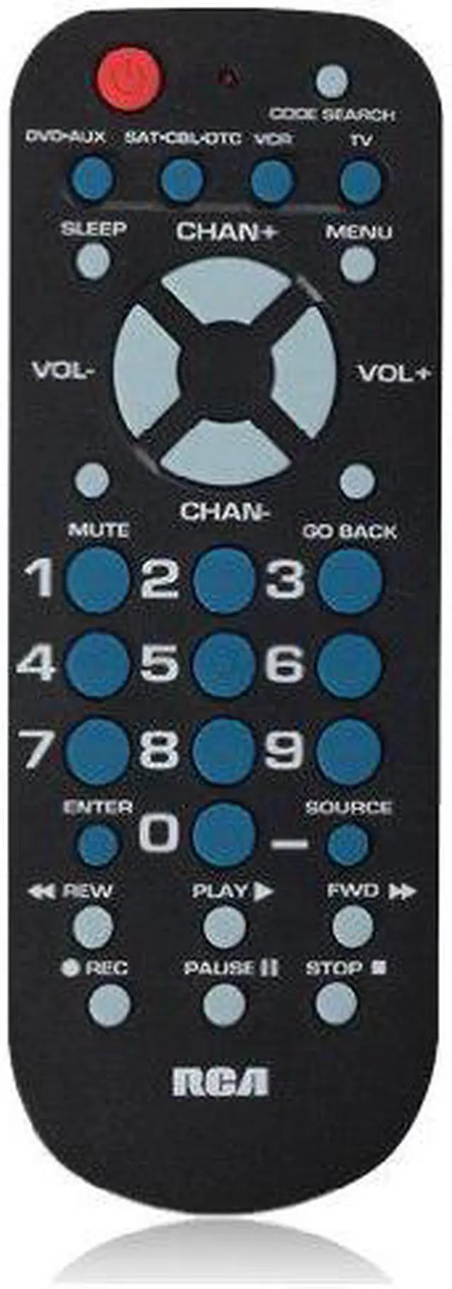 Alt view image 10 of 13 - RCA RCU504BR Universal Black Universal Remote 4 Function