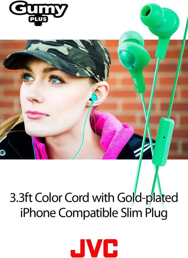 Alt view image 10 of 10 - JVC HAFR6V Gumy Plus Earbuds with Remote & Microphone (Violet)