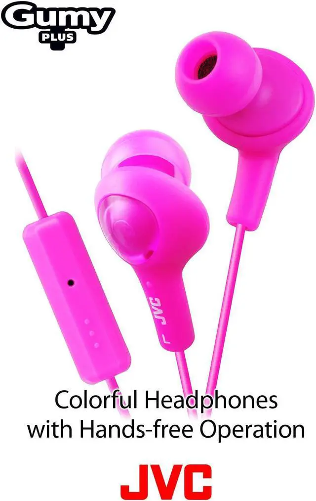 Alt view image 8 of 10 - JVC HAFR6V Gumy Plus Earbuds with Remote & Microphone (Violet)