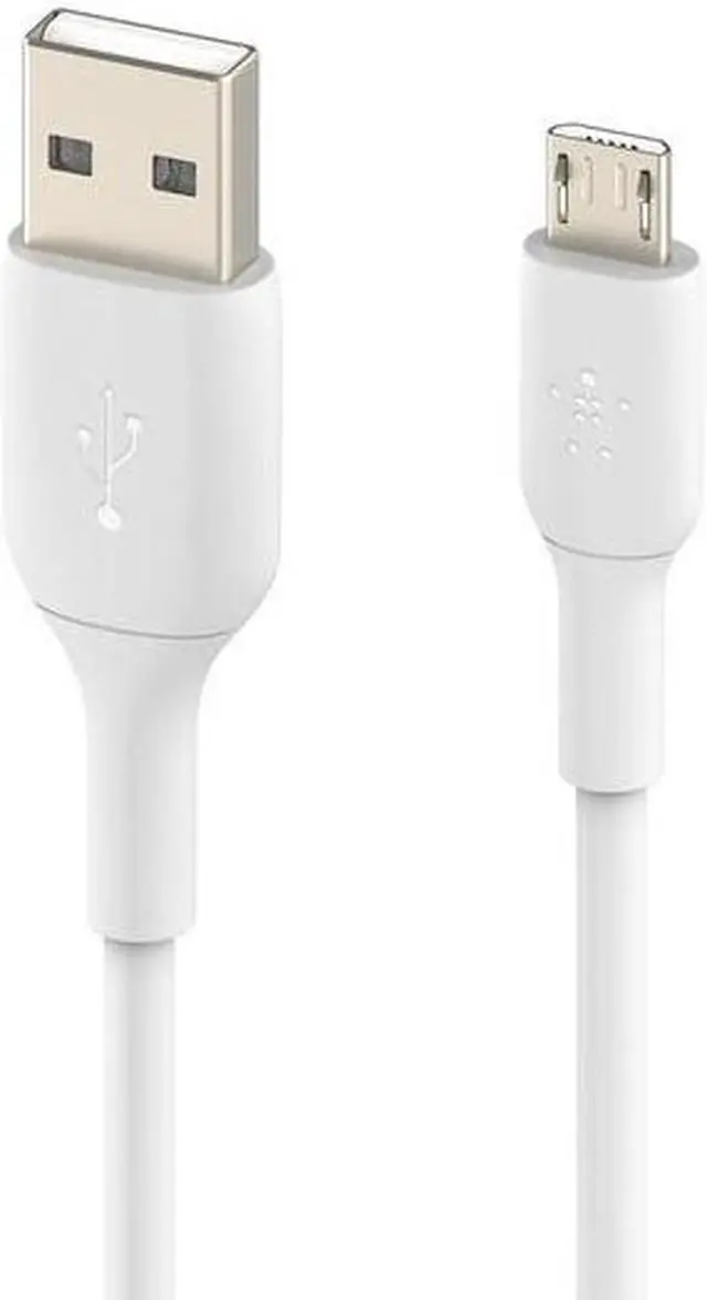 Alt view image 6 of 7 - Belkin CAB005bt1MWH 3.3 ft. White BOOST CHARGE USB-A to Micro-USB Cable