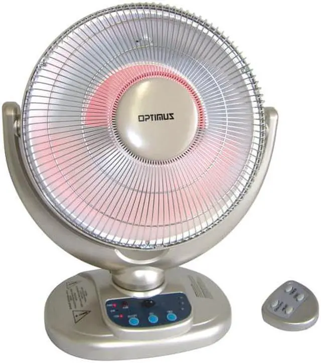 Alt view image 11 of 11 - OPTIMUS H-4438 Optimus h-4438 14 oscillating dish heater with remote