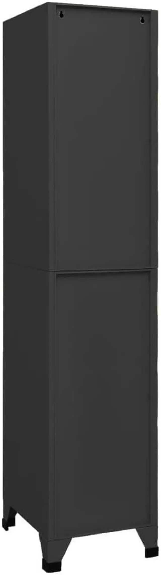 Alt view image 2 of 14 - vidaXL Locker Cabinet Anthracite 15"x17.7"x70.9" Steel