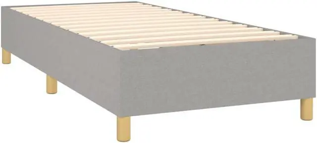 Alt view image 15 of 16 - vidaXL Bed Frame Base Bedroom Furniture Light Gray 39.4"x79.9" Twin XL Fabric