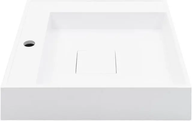 Alt view image 2 of 13 - vidaXL Wash Basin 19.7"x19.7"x4.8" Mineral Cast/Marble Cast White