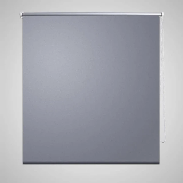 Alt view image 5 of 10 - vidaXL Roller blind Blackout 31.5"x90.6" Gray