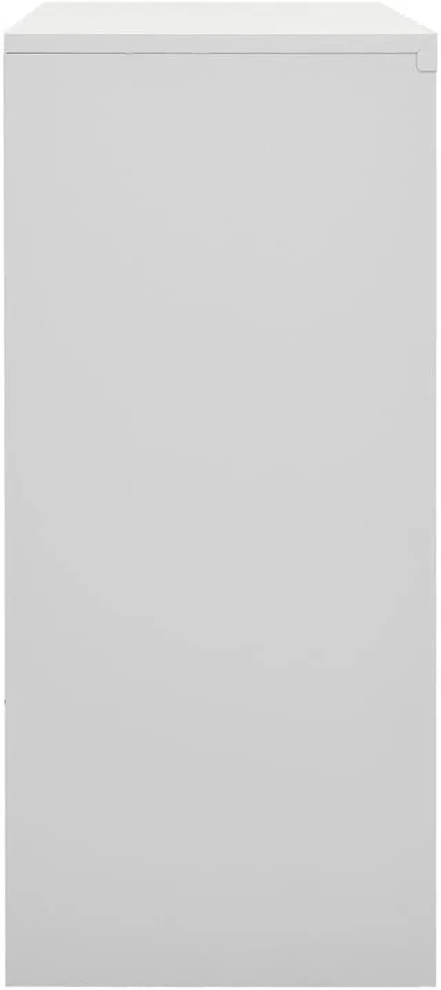 Alt view image 16 of 17 - vidaXL Filing Cabinet Storage File Cabinet with Sliding Door Light Gray Steel