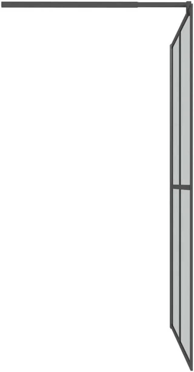Alt view image 8 of 13 - vidaXL Walk-in Shower Screen 55.1"x76.8" Dark Tempered Glass