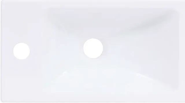 Alt view image 7 of 14 - vidaXL Wash Basin 15.7"x8.7"x3.5" SMC White