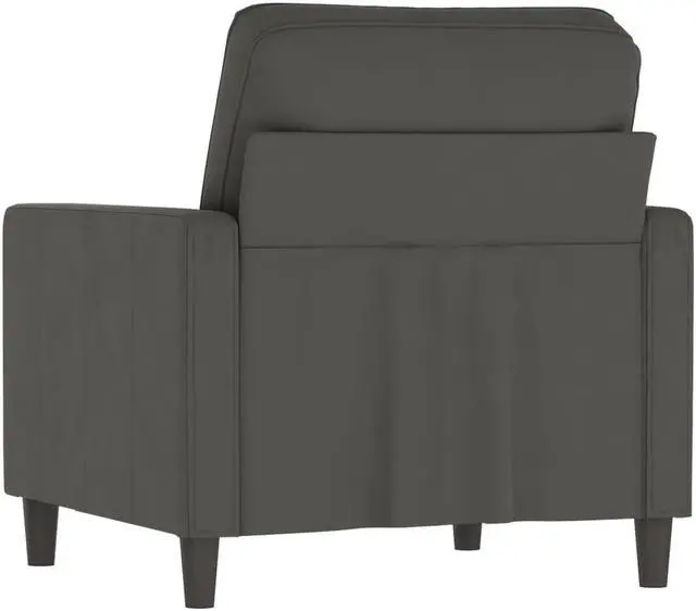Alt view image 10 of 17 - vidaXL Sofa Chair Dark Gray 23.6" Velvet
