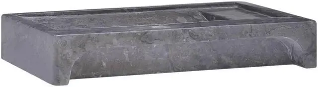 Alt view image 4 of 15 - vidaXL Sink Black 22.8"x15.4"x3.9" Marble