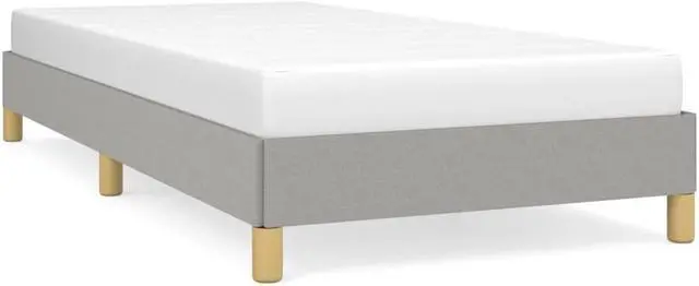 Alt view image 9 of 14 - vidaXL Twin XL Size Bed Frame with Plywood Slats, Platform Bed Frame, Fabric Upholstered Mattress Foundation, No Box Spring Needed & Easy Assembly, Light Gray, without Mattress