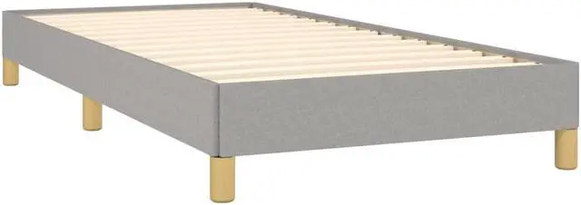 Alt view image 11 of 14 - vidaXL Twin XL Size Bed Frame with Plywood Slats, Platform Bed Frame, Fabric Upholstered Mattress Foundation, No Box Spring Needed & Easy Assembly, Light Gray, without Mattress