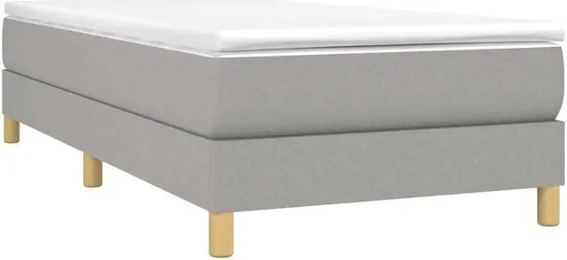 Alt view image 13 of 15 - vidaXL Bed Frame Base Bedroom Furniture Light Gray 39.4"x79.9" Twin XL Fabric