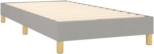 Alt view image 14 of 15 - vidaXL Bed Frame Base Bedroom Furniture Light Gray 39.4"x79.9" Twin XL Fabric