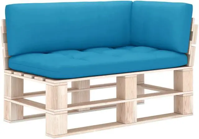 Alt view image 7 of 16 - vidaXL Pallet Sofa Cushions 3 pcs Blue