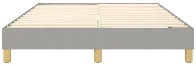 Alt view image 18 of 18 - vidaXL Bed Frame Platform Bed for Bedroom Light Gray 53.9"x74.8" Full Fabric