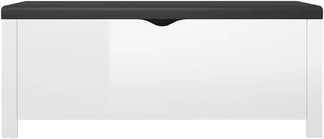 Alt view image 4 of 17 - vidaXL Storage Box with Cushion High Gloss White 41.3"x15.7"x17.7" Engineered Wood